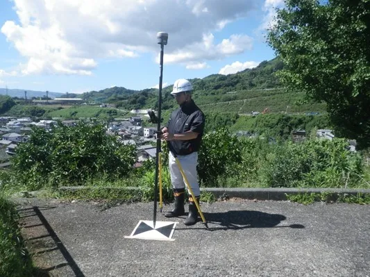 GNSS測量の様子